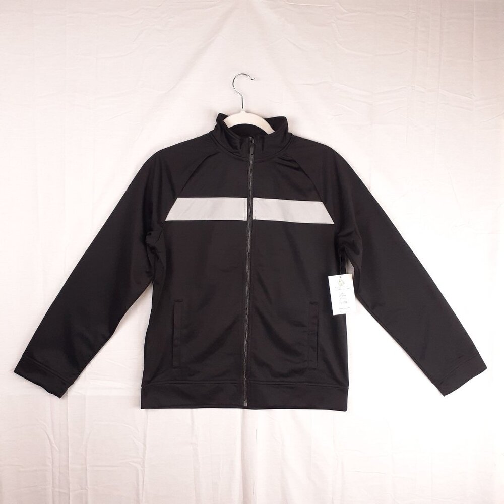 Athletic Works Boys Full-Zip Black Jacket With Reflective Stripe XL ,L - Picture 11 of 11